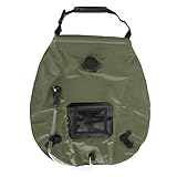 Camping-Solar-Duschtasche, 20 L Tragbare Solar-Duschtasche für Strandspaziergänge (OD Grün)