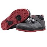 O'NEAL | Mountainbike-Schuhe | MTB Downhill Freeride | Vegan | SPD-Pedalplatten-kompatibel, Schnellschnür-System, atmungsaktiv | Session SPD V.22 Shoe | Erwachsene | Grau Rot | Größe 43