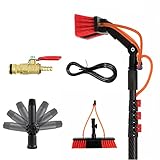 Solarmodul-Reinigungsset – ausziehbare Fensterreinigungsstange & Glasbürste – Teleskop-Set mit Wasserzufuhr für effektive Fenster- und Solarpanel-Reinigung