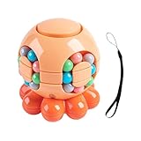 Magic Bean Cube Spinner, Rotating Fidget Toy, Educational Child Center Learning Puzzle, Multifunctional Learning Game, Sturdy Sensory Tool, Colorful Medium, ABS Material, 5,09 x 2,09 x 2,36 Zoll