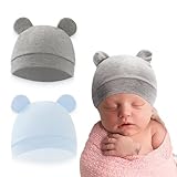 JEYORZY 2 Stücke Babymütze Neugeborene Jungen Mütze,Unisex Mütze Hut,für 0-6