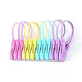 Winddichte Wäscheklammern: Rutschfeste Wäscheklammern zum Trocknen der Kleidung mit robuster Stahlfeder und Tropftrockner für Socken, BH, Dessous