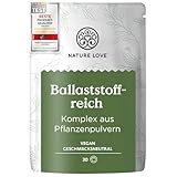 NATURE LOVE® Ballaststoffreich - 450 Gramm Pulver - Ballaststoffe: Flohsamenschalen, Akazienfasern, Inulin, Hafer & weitere - ideale Ergänzung zur Darmkur - vegan und laborgeprüft
