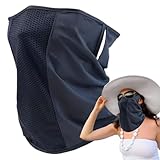 Kustimantu Halsabdeckung für Männer, Nackengeräte für Männer | ICE Seidenkreislauf Wrap | Ohrenhochgezogenes Gesichtsabdeckung atmungsaktives Bandana für Outdoor-Sportaktivitäten UV-Schutz