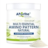 APOrtha Multi essential Amino Pattern I 362 g Aminosäuren-Pulver mit 8 essentiellen Aminosäuren nach Prof. Dr. Lucà- Moretti für optimierte Eiweißversorgung I Aminosäuren komplex hochdosiert EAA vegan