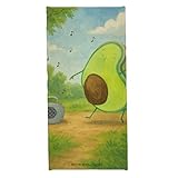 Mr. & Mrs. Panda Strandtuch Avocado Tanzen Design - Geschenk, Singen, Strandlaken, Frottier, Reisehandtuch, Handtuch, Party, Badhandtuch, Fröhlich, Musik
