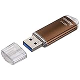 Hama 128GB USB-Stick USB 3.0 Datenstick (90 MB/s Datentransfer, USB-Stick mit Öse zur Befestigung am Schlüsselring, Speicherstick, Memory Stick mit Verschlusskappe, z. B. für Windows/MacBook) bronze