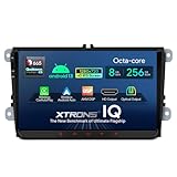 XTRONS 9 Zoll Android 13 Autoradio mit Navi Für VW Skoda SEAT Qualcomm 665 Octa Core 8GB 256GB Eingebaut 4G LTE CarAutoPlay Android Auto AKM DSP HD Ausgang Optional OBD DVR DAB TPMS