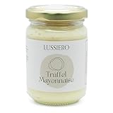 Lussiero Premium Trüffelmayonnaise mit echtem schwarzen Trüffel Gourmet Trüffelmayonnaise ideal für Pommes, Burger, Sandwiches und Feinschmecker, Glutenfrei, 120g