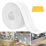 Weichsockelleiste Selbstklebend Weiß 2x2cm 6M Sockelleiste Selbstklebende PVC Weichsockelleiste Flexibel Fussleisten Selbstklebend Flexible Knickleiste für Küche Bad Badezimmer