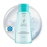 Vichy Pureté Thermale Sanfter Make-Up-Entferner für empfindliche Augen, Hauterfrischend und pflegend, Mit Panthenol und Kornblumen-Extrakt, Hypoallergen, Inkl. Schutz vor Wimpernbruch, 100 ml