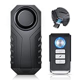 HAPYTHDA Wiederaufladbarer Fahrrad Diebstahlalarm,Fahrradzubehör,Wasserdichter,Hochsensibles Fahrrad Alarm System mit Fernbedienung,Fahrradalarm mit Lauter Sirene und Einfacher Installation