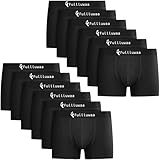 Fullluwaa Boxershorts Herren 12er Pack - Business Men Retroshorts Männer Trunks Baumwolle Unterwäsche Weiche und Ideale Passform (Ohne Kratzenden Zettel)