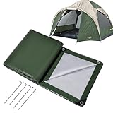 Gemahlener Zeltboden wasserdicht – verdickte Campingbodenmatte für Isolierung und Schutz | Faltbarer Zeltdruck für Strand, Auto, Wandern und Abenteuer im Freien