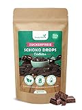 Simply Keto Lower Carb* Schokodrops Zuckerfrei (200g) - Edelbitter Schoko Drops zum Naschen oder Backen - Vegan & gesüßt mit Erythrit statt Zucker - Ideal für Low-Carb & Ketogene Ernährung