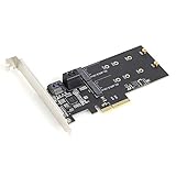 SameeHome SATA3.0 2 M.2 B-SchlüSseladapter-Erweiterungsmodul PCI-E 4X 3-Port SATA3.0-Erweiterungskarte + 2-Port M.2-Zusatzkarte