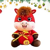 Gefülltes Tierpferd - 25 cm weiches Plüschspielzeug | Ultra-Soft Spandex Fabric & PP Cotton Filling-Cartoon Style Doll Maskottchen Frieden und Wohlstand, Kinder, Erwachsene, Freun