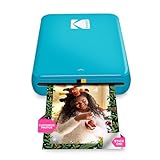 KODAK Step Sofort-Smartphone-Fotodrucker - Tragbarer Mini-Farb-Mobilfotodrucker - Zink 2x3” Klebefotos - Bluetooth-kompatibel mit iOS- & Android-Geräten - Spaßige Bearbeitungs-App - Blau