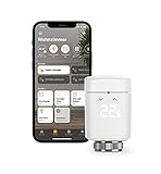 Eve Thermo - Smartes Heizkörperthermostat, made in Germany, spart Heizkosten, Heizungssteuerung (App/Zeitpläne/Anwesenheit), einfach installiert, Stiftung Warentest geprüft, Thread, Apple HomeKit