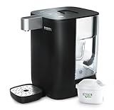 BRITA Heißwasserspender Cube – Wasserspender für zuhause (4L) schwarz – mit UV-C-Technologie, inkl. MAXTRA PRO Extra Kalkschutz Wasserfilterkartusche