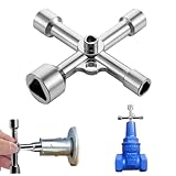 Dreikantschlüssel,Dreikantschlüssel Universal 4 Wege,5 Size Innenmaß 7mm/10mm/12mm/13mm/18mm Dreieck Schlüssel,Dreikantschlüssel Für Absperrpfosten,Elektrische Wasser Gas Meter Box Schrank Öffnen
