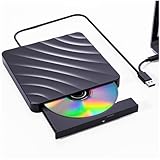 QDSYLQ Externes DVD CD Laufwerk USB: DVD Brenner Extern CD Laufwerk für Laptop PC, Externe Optische Laufwerke +/-RW ROM, Externer CD/DVD Brenner und Player für Windows 11/10/8/7/XP/Vista Linux MacOS