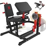 HVO Beinstrecker Beinbeuger Gerät Maschine: Beintrainer Bein trainingsgerät Muskelaufbau für zuhause Bizeps Preacher Curl Leg Curl Machine Extension Rot