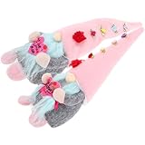 DIYEAH 2 Stück 2 Stück Plüschgnom Muttertags Wichtel aus Stoff Langlebige Zwergendekoration für Tisch und Regal Handgefertigte Dekofiguren ohne Gesicht