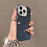 Luxuriöse, glänzende Glitzer-Schutzhülle für iPhone 16, 15, 14, 13, 12, 11 Pro Max Plus, stoßfeste Schutzhülle (für iPhone 15 Pro/Schwarz)