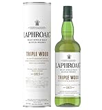 Laphroaig Triple Wood Islay Single Malt Scotch Whisky, mit Geschenkverpackung, einzigartig torfig-rauchig mit leichter Sherrysüße, 48% Vol, 1 x 0,7l