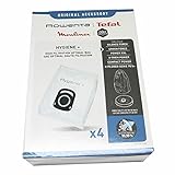 Rowenta Staubsaugerbeutel Hygiene +, automatisches Verschlusssystem, hygienisch, kein Staub-Kontakt, filtert 99,9% der Mikropartikel, 19,5 x 27,5 cm, 4 Stück, weiß, ZR200520