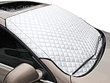 Auto Windschutzscheiben Abdeckung - Hochleistungs-Ultra-Dick Schutzabdeckung Schnee EIS Frost Staub Wasserbeständig UV,Flexible Größe für SUV LKW Auto Groß Oder Klein