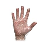 Areso Einweg-Handschuhe, Kunststoff, transparent, 500 Stück, Einweg-Kunststoff-Handschuhe, Supermarkt, Einweghandschuhe, transparent, Haushaltsreinigung, Farbstoff (1000, Large)