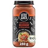 Little Lunch Lieblingssauce, Bio Bolognese Sauce, 250g, 100% Rindfleisch, Ohne zugesetzten Zucker, Glutenfrei, Laktosefrei, Keine künstlichen Zusätze, Ohne Geschmacksverstärker