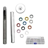 Farbige Ösen- für Kleidung, DIY-Zubehör, dekorativer, stabile Messing-Ösen mit Stanzwerkzeugen und Aufbewahrungsbox, bunte Ösen für Babykleidung, Hemd, Rock, Taschen S