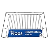 VIOKS Gitterrost für Backofen Ersatz Grillrost 455x375mm HEZ634000 für Bosch 00577170 & Grillrost Edelstahl Grillrost Backofen Rost Gitter für Ofen