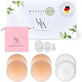 Wonderwear® Nippelpads aus Deutschland - Hochwertige Damen Nipple Cover mit Brustwarzenschutz - Selbstklebende & Wiederverwendbare Nippelabdeckung - Extra dünn & diskret - [8 cm Ø]