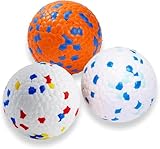YceLon 3 Stück Hundeball Unzerstörbar, Hunde Ball Unkaputtbar für Aggressive Kauer, Schwimmender Gummiball für Pool/Strand, Ø 6,3cm – Hundespielzeug für Mittelgroße & Kleine Hunde
