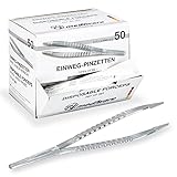 Mediware Einmalpinzetten – Medizinische Pinzetten aus Kunststoff, steril einzeln verpackt, angenehme Anwendung, ideal für Privatanwender, Arztpraxis und Krankenhaus – 50 Stück