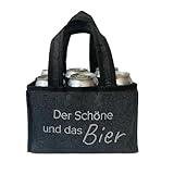 Geschenkset Arschlecken 350 Helles Dosenbier by Sepp Bumsinger 6 x 0,5 l Original ML Bayrisch Hell im Sixpack in praktischer Filztasche - Der Schöne und das Bier Alc.4,9% vol. (6)