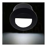 WZYDYDY Bodenleuchte Bodenlampe Außen Wasserdicht IP65 220V Eingebettet Treppe Fuß Einer Mauer, 2 Farben, 2 Stile, 3W(A- Black)