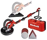 Einhell Trockenbauschleifer TE-DW 225 X (750 W, wechselbarer Schleifteller, Bürstenkranz gefedert, bis 165 cm Teleskop-Stiel, inkl. Schleifscheiben + Gitterleinen im Koffer)