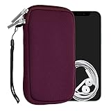 kwmobile Handytasche für Smartphones L - 6,5' - Neopren Handy Hülle Brombeere - Handy Tasche 16,5 x 8,9 cm Innenmaße