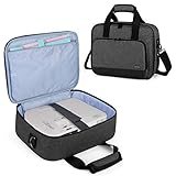 Luxja Beamer Tasche, Tragbar Projektor Tasche für Transport und Aufbewahrung Beamer (Kompatibel mit Epson, Acer, Optoma und andere Beamer), 34,3 cm x 25,4 cm x 10,8 cm, Schwarz