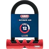 ABUS Bügelschloss Ultimate 420 + USH-Halterung - Fahrradschloss mit Rundbügel und Halterung - ABUS-Sicherheitslevel 12-140 mm Bügelhöhe, Schwarz