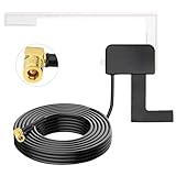 Nelawya DAB Autoantenne mit SMB-Stecker | aktive Scheibenantenne mie 3m Kabel für DAB+ Autoradio | Kompatibel mit Pioneer, Blaupunkt, Alpine, JVC, Clarion