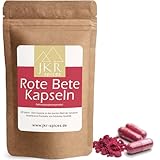 JKR Spices® 360 Stk. Rote Bete Kapseln - vegane Kapseln gefüllt mit 720mg hochwertigem rote Beete Pulver - hochdosiert - beetroot capsules - pflanzliche Kapsel - 100% natürlich und ohne Zusätze