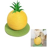 Katzenkratzbaum Obstform Katzenkratzbaum, Vertikale Kratzstämme Foruit Form Vertikaler Kratzbaum für Indoor Katzen, Kratzball Hund Kratzbaum (Gelb)