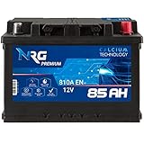 NRG Premium Autobatterie 12V 85AH 790A/EN Batterie ersetzt 74AH 75AH 77AH 80AH 82AH 83AH