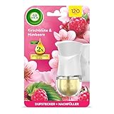 Air Wick Duftstecker: Starter Set mit 1 Nachfüller – Duft: Kirschblüte und Himbeere – Fruchtig-floraler Raumduft für die Steckdose – 1 x Gerät und 1x 19ml Nachfüller